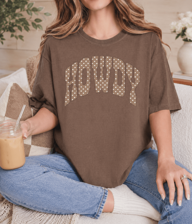 Brown Howdy Tee