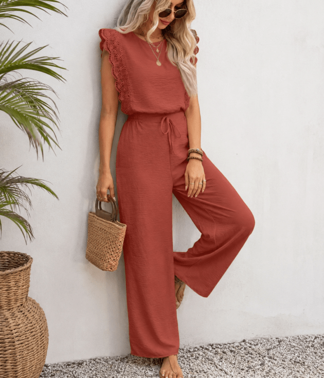 Lace Vest 2 piece set